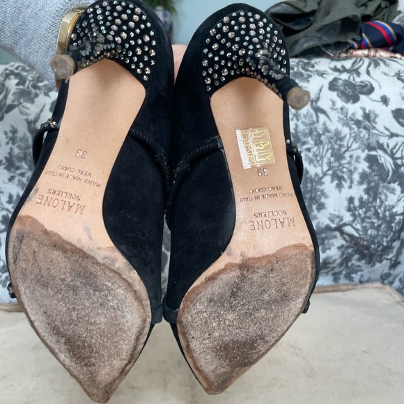 Black Studded Women's Shoes - Picture 7 of 10